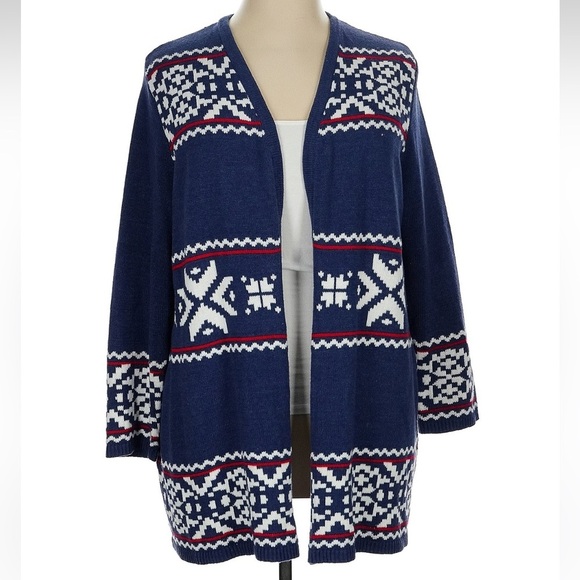 Catherines Open Front Cardigan Sweater Women’s Plus Size 0X Aztec Southwestern - Picture 1 of 5